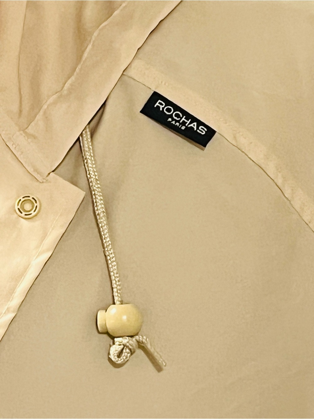 Unisex Rochas Hooded Shell Jacket — Beige - Picture 4 of 12